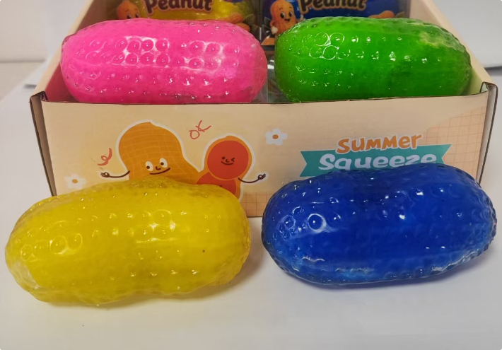 72Pack Crunchy Slush Peanut Squishy Crinkle Sound Slushy Peanut Stress Relief Fidget Toys-CNLCA