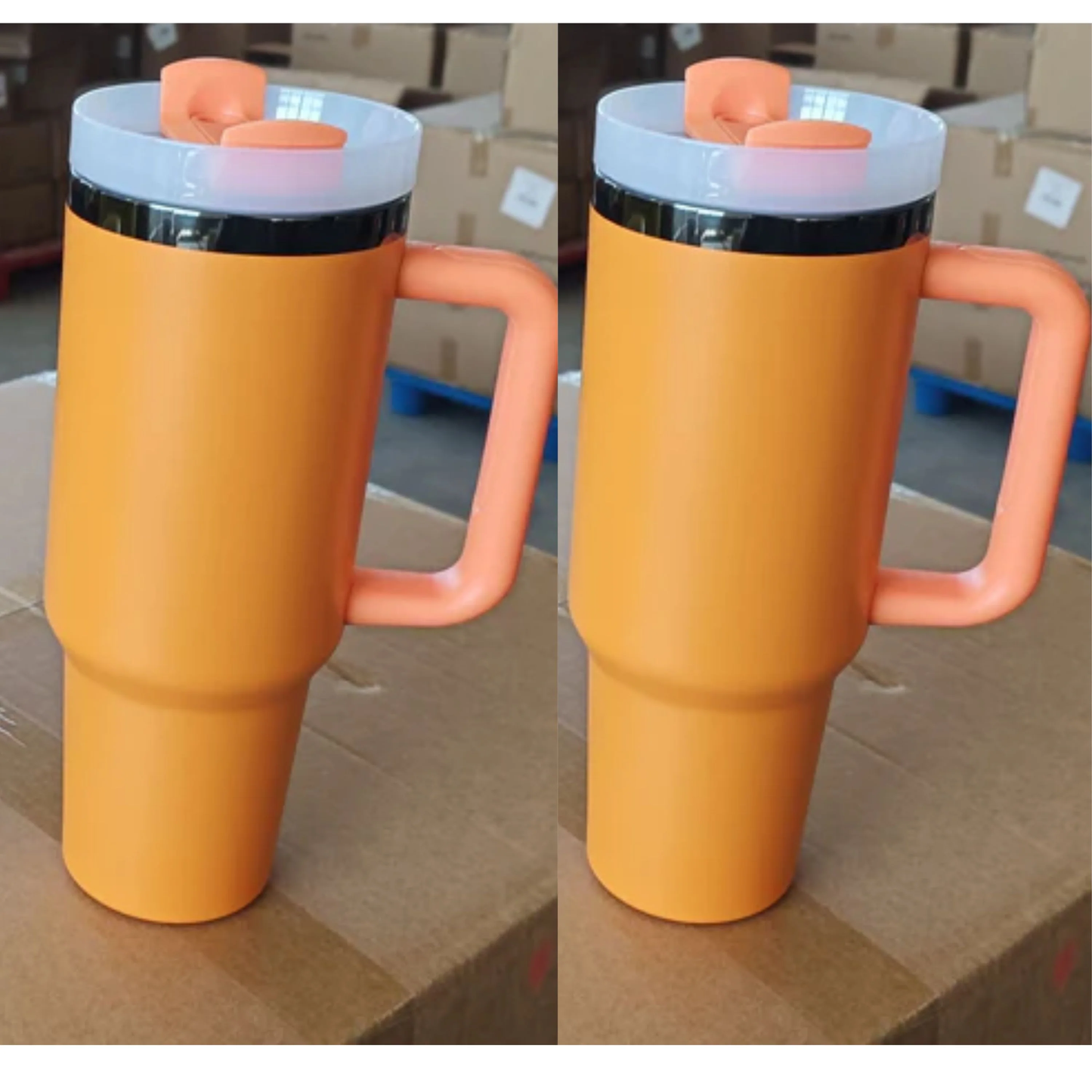 14oz Black Mirror Underneath Orange Color Powder Coating Kids Baby Tumblers for Laser Engrave-CNLCA