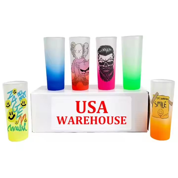 2.5oz Blank Sublimation Ombre Shot Glasses Mini Shot Glass Can-CNLCA