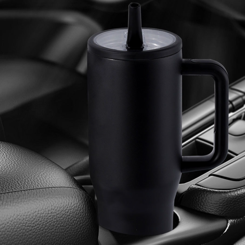 30oz 40oz Powder Coated Stainless Steel Flip Straw Lid Tumbler-CNLCA