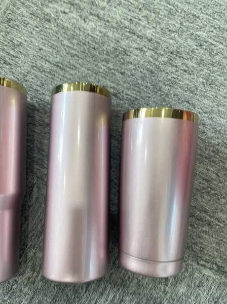 20oz 30oz Sublimation Shiny Rose Gold Plated Underneath Tumbler Coffee Mugs for Laser Engraved-CNLCA