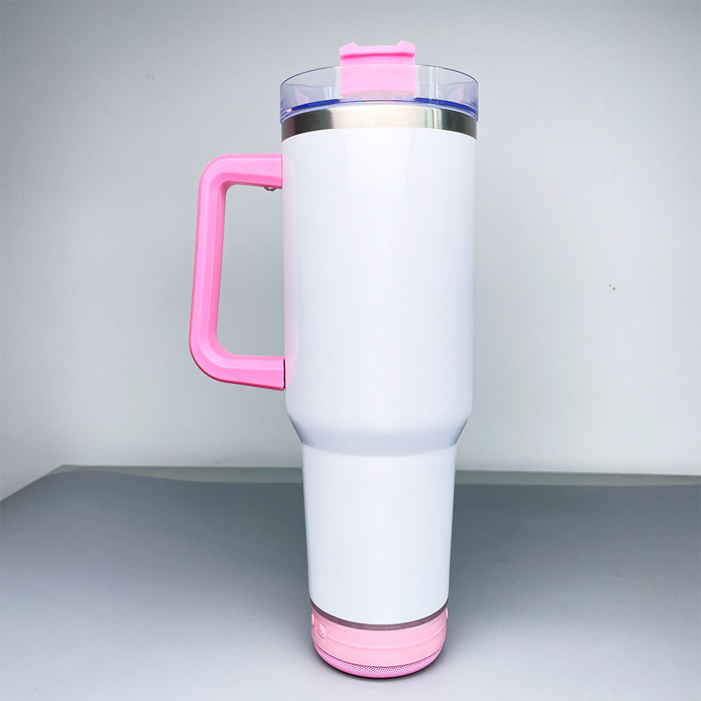 Mix Color 40oz Stainless Steel Sublimation Blanks /Powder Coated Music Player Bluetooth Speaker Tumbler 20pcs-USLCA