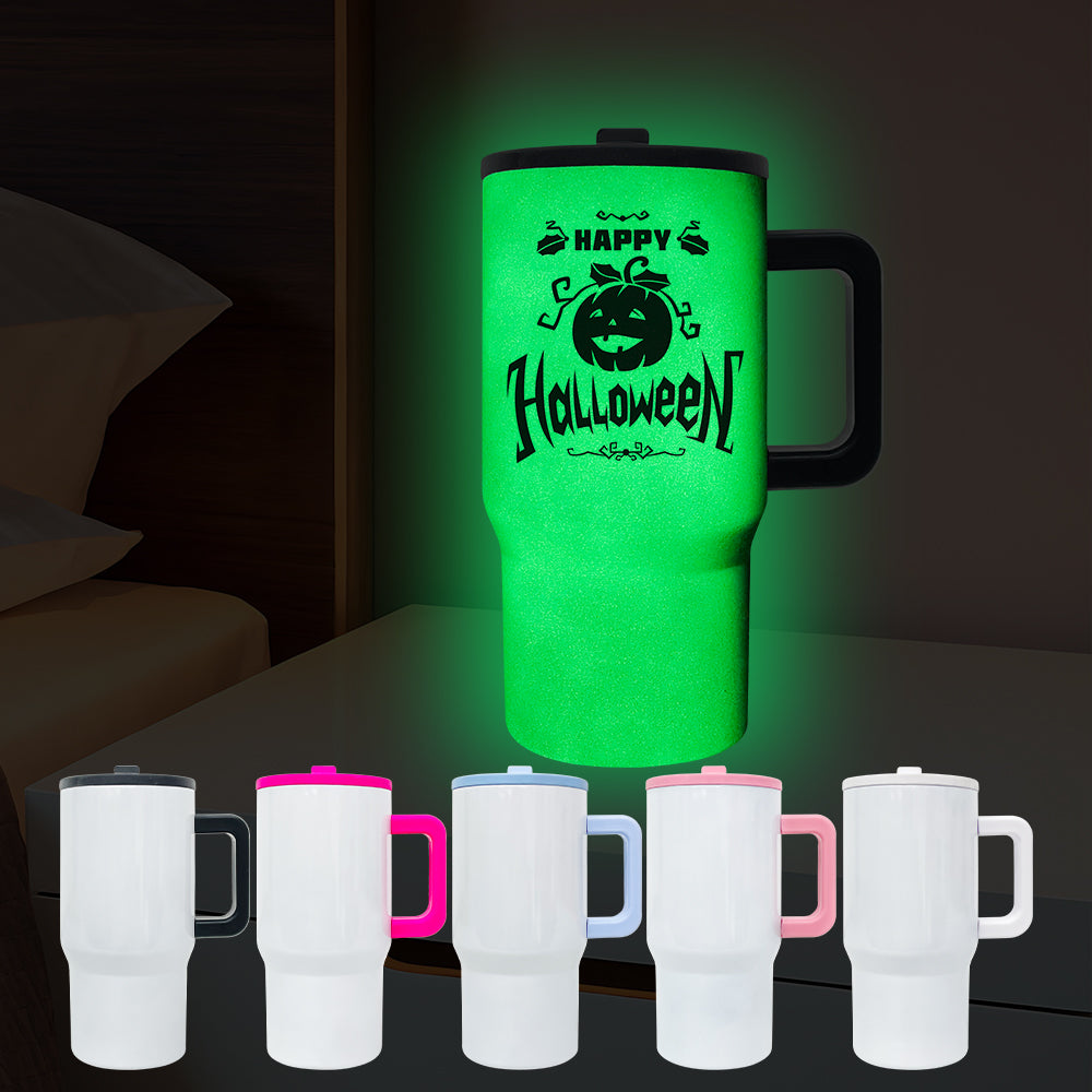 20oz White Blank Sublimation Glow In Dark School Kids Tumbler With Leak Proof Lid-CNLCA