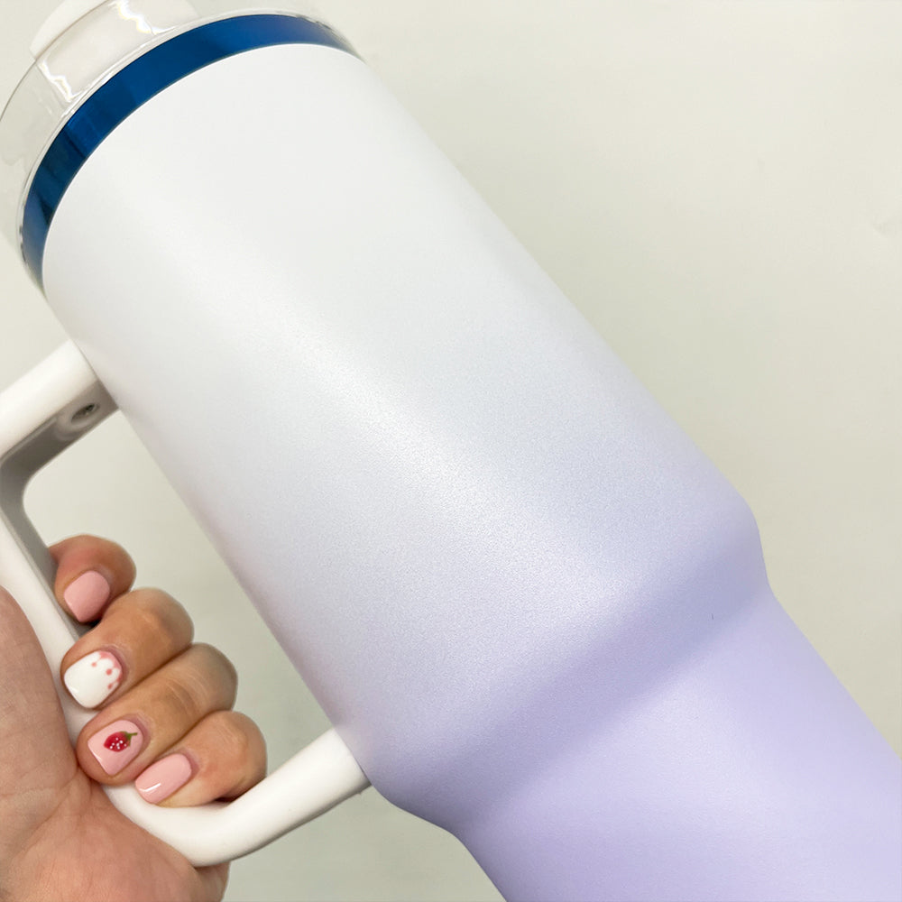 40oz Blue Plated Underneath Ombre Colorful Powder Coated H2.0 Quencher Tumblers For Laser Engrave-CNLCA