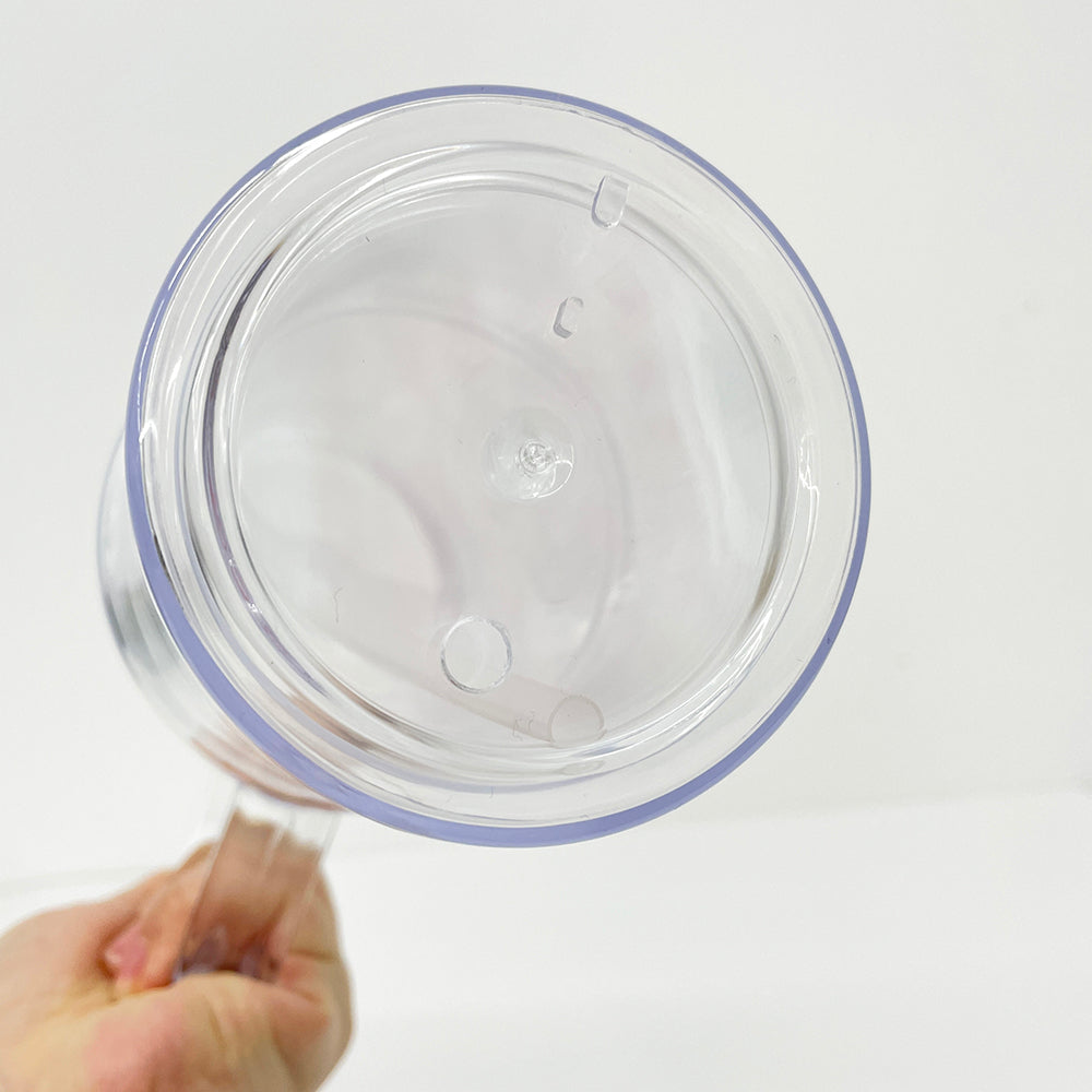 20 Pack 40oz Clear Pre Drilled Snow Globe Tumbler Double Wall Plastic Cups Mug-CNLCA