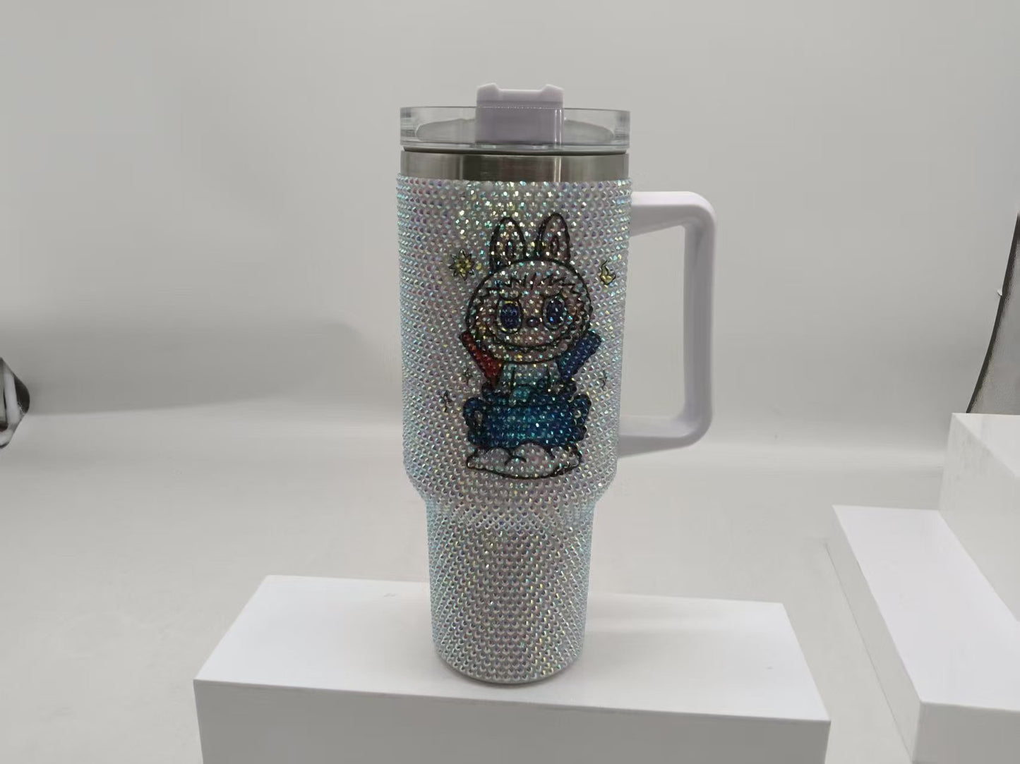 40oz LABUBU POP MART Rhinestone Bling Quencher Tumbler-CNLCA