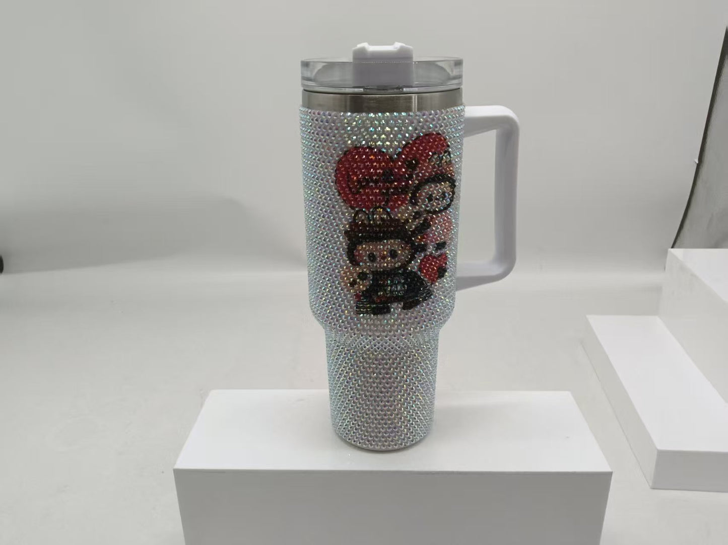 40oz LABUBU POP MART Rhinestone Bling Quencher Tumbler-CNLCA