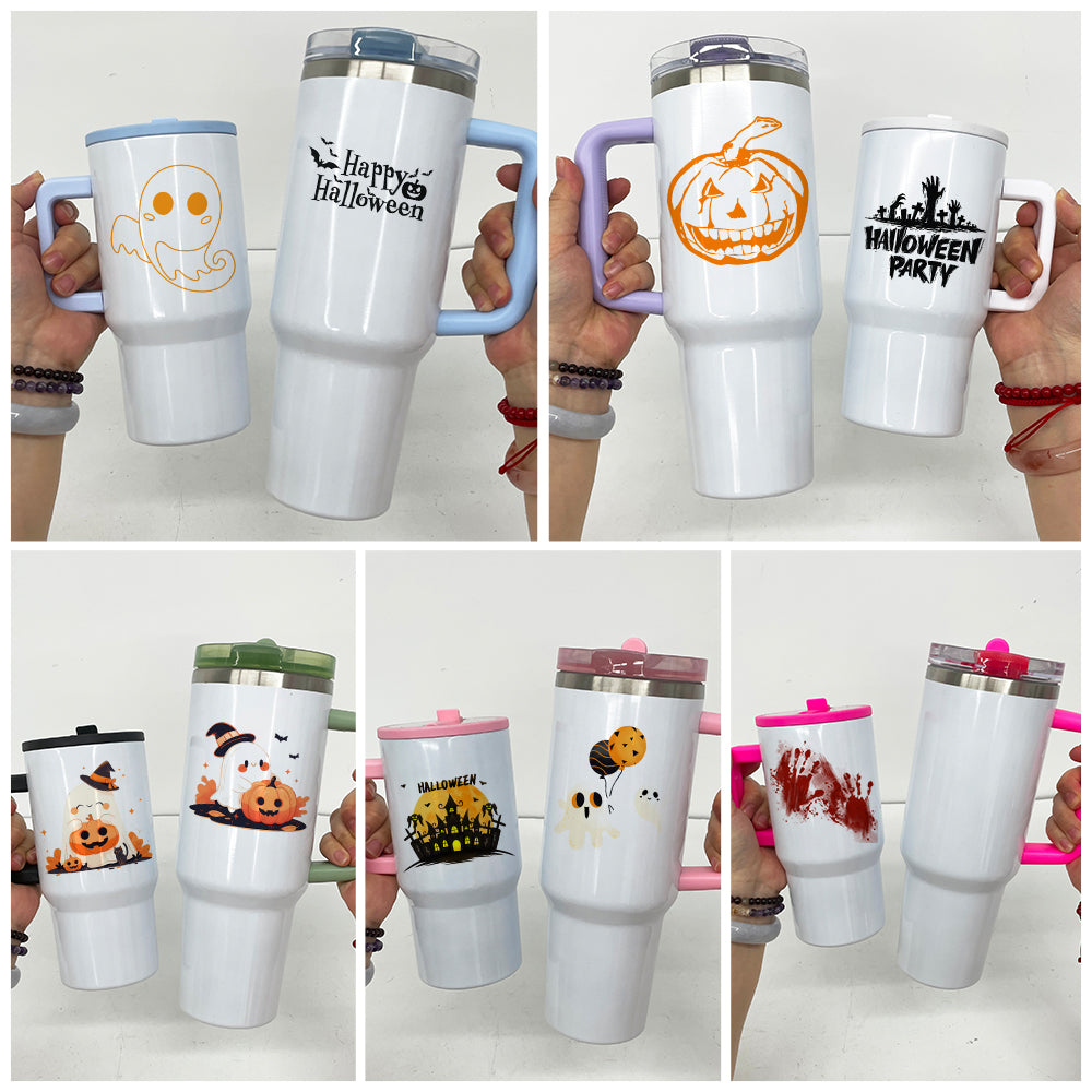 20oz White Blank Sublimation Glow In Dark School Kids Tumbler With Leak Proof Lid-CNLCA
