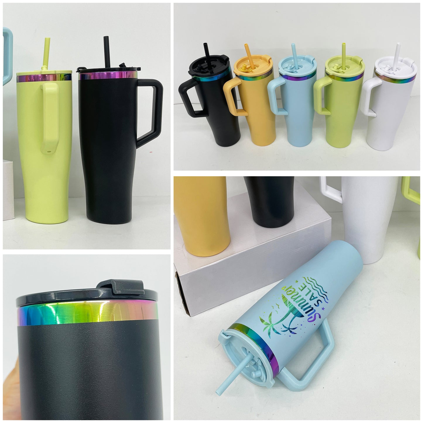 BruMate Style 40oz Leak Proof Rainbow Plated Tumbler For Laser Engraving-CNLCA