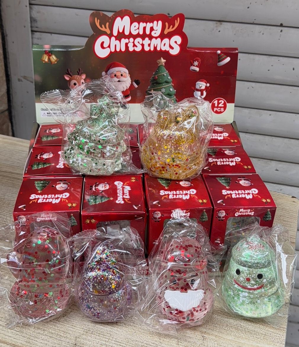 72Pack Santa Claus / Christmas Tree / Bells Christmas Squish Xmas Squishy Squeeze Fidget Toys-CNLCA