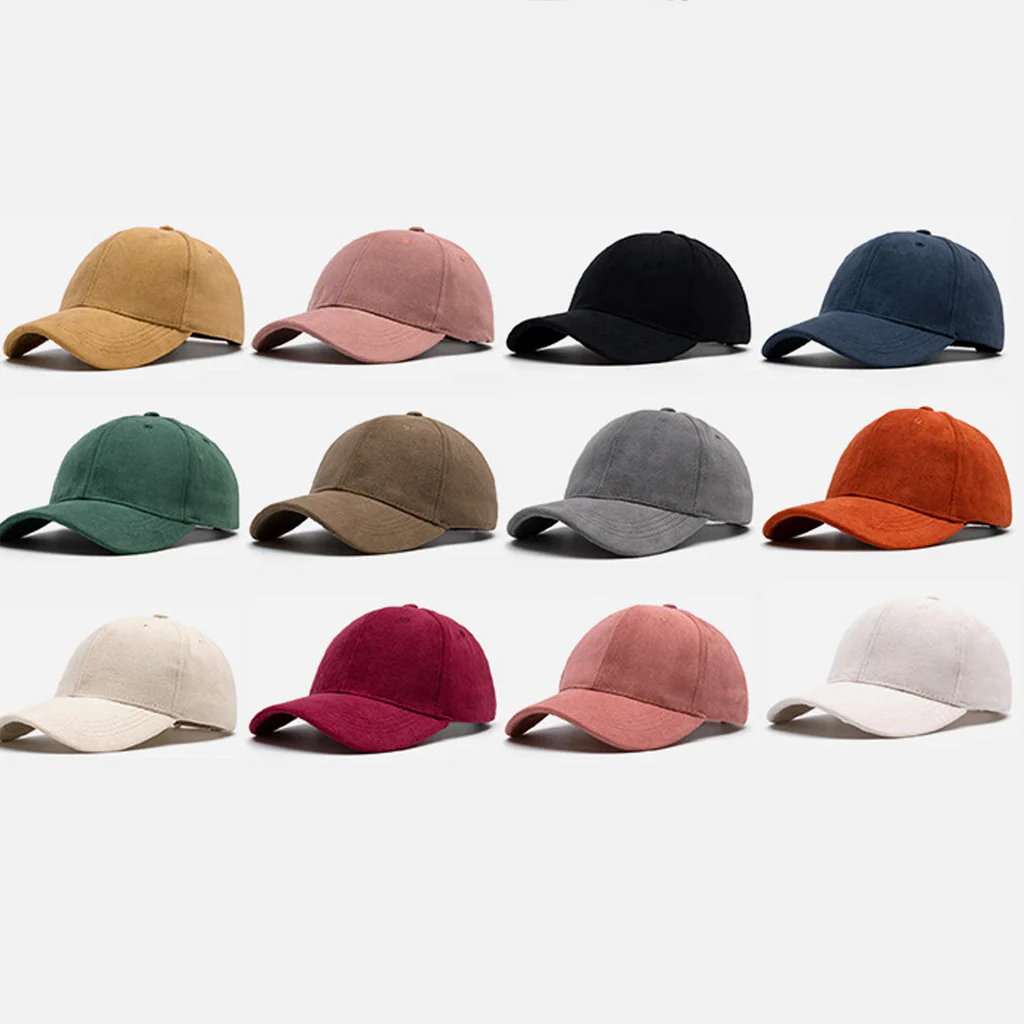 Women's Men's Suede Baseball Cap Faux Suede Leather Classic Adjustable Plain Hat Quality Baseball Cap Sun Hat For Laser Engrave-CNLCA