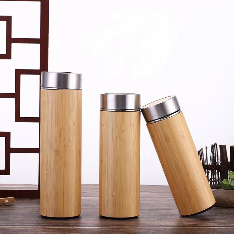 350ml 450ml 500ml Bamboo Water Bottle for Laser Engraving-CNLCA