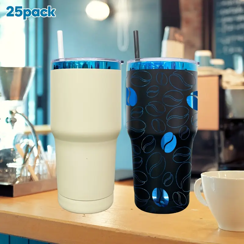 20oz 30oz Blue Underneath Powder Coated Car Tumbler For Laser Engraving-CNLCA