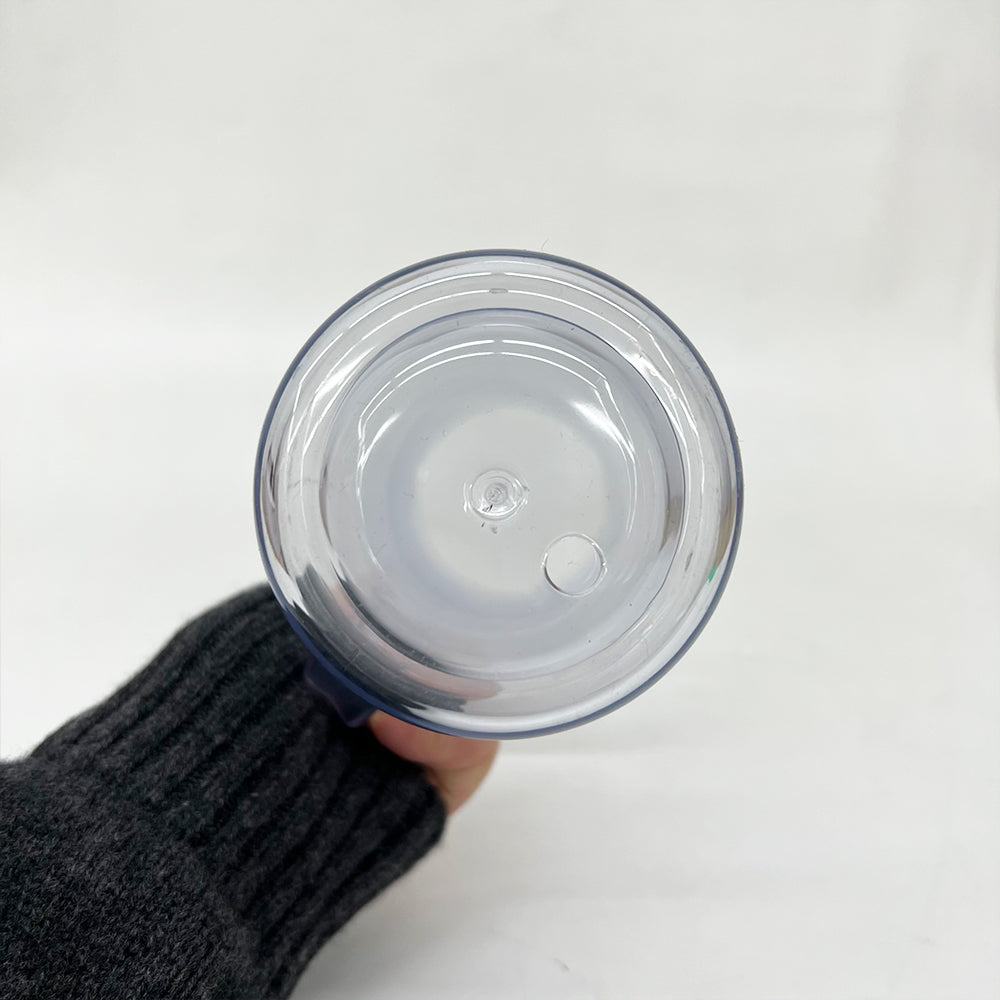 16oz Inner 20oz Outer Double Wall Snow Globe Plastic Acrylic Cup Tumbler with Handle Pre Drilled Hole and Plug-CNLCA