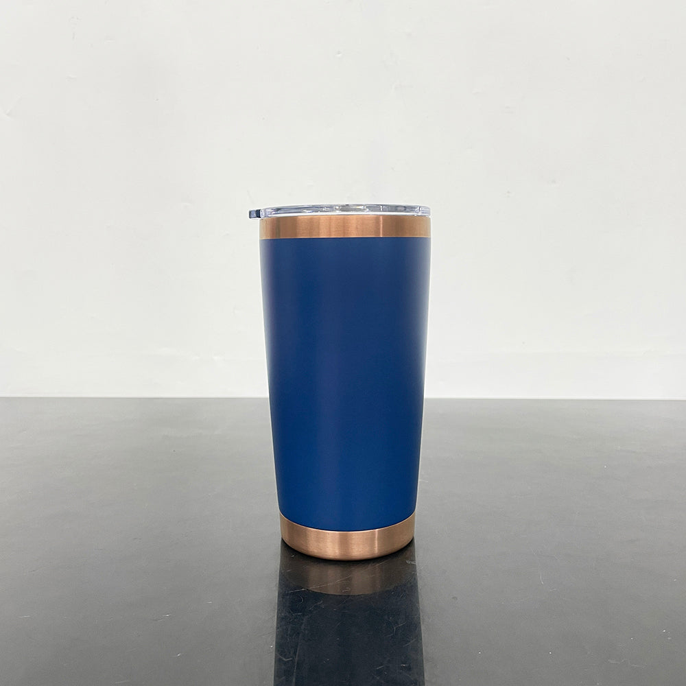 20oz Magnetic Lid Copper Plated Underneath Powder Coated Stainless Steel Car Coffee Tumbler-CNLCA
