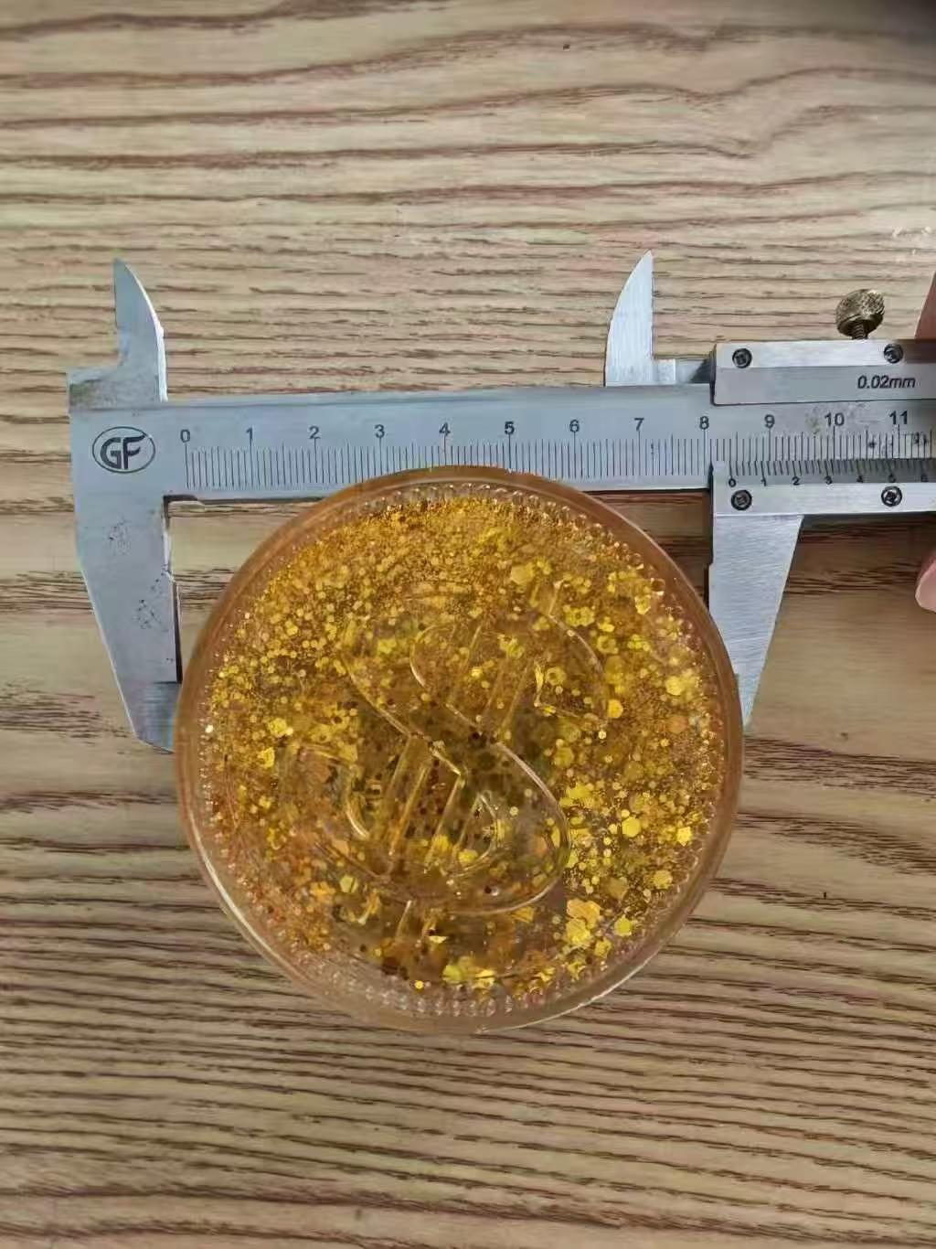 Glitter Gold Coin Squishy Squeeze Toy Stress Relief Fidget Toy-CNLCA