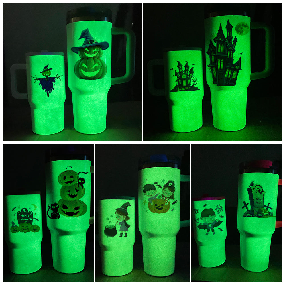 40oz White Blank Sublimation Glow In Dark Protour Leak Proof Lid Quencher Tumbler with Color Handle -CNLCA