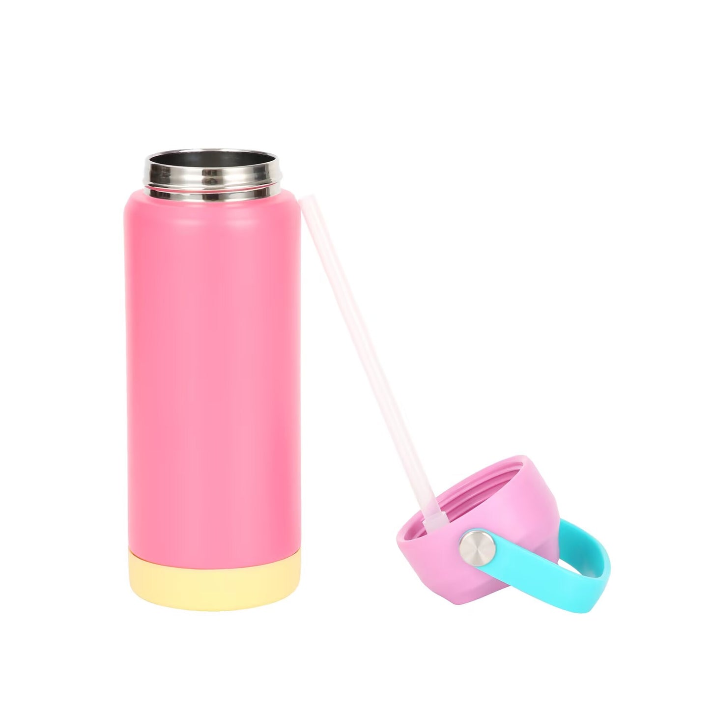 12oz 17oz Powder Coated Flip Straw Lids Tumbler Water Bottle For Laser Engraving-CNLCA
