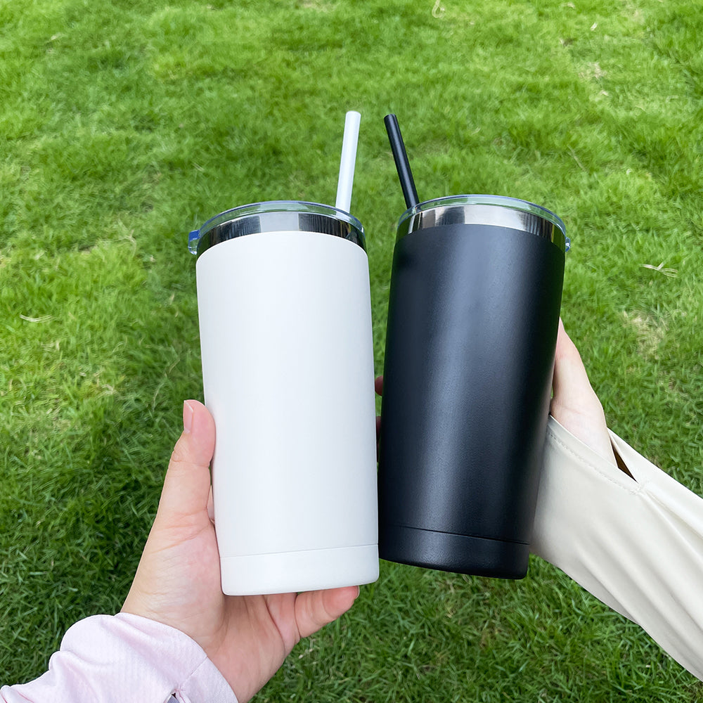 🖤🖤20oz Powder Coated Black Plated Underneath Tumbler Mug For Laser Engraving-CNLCA