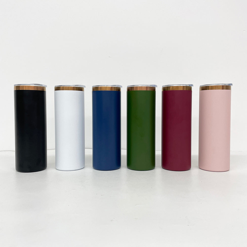To Canada 20oz Powder Coated Copper Plated Skinny Straight Tumbler For Laser-LCA