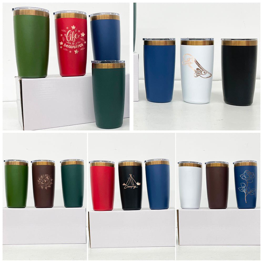 25Pack Mini Size 10oz Copper Plated Underneath Tumbler Coffee Mugs with Magnetic Lids For Laser-CNLCA