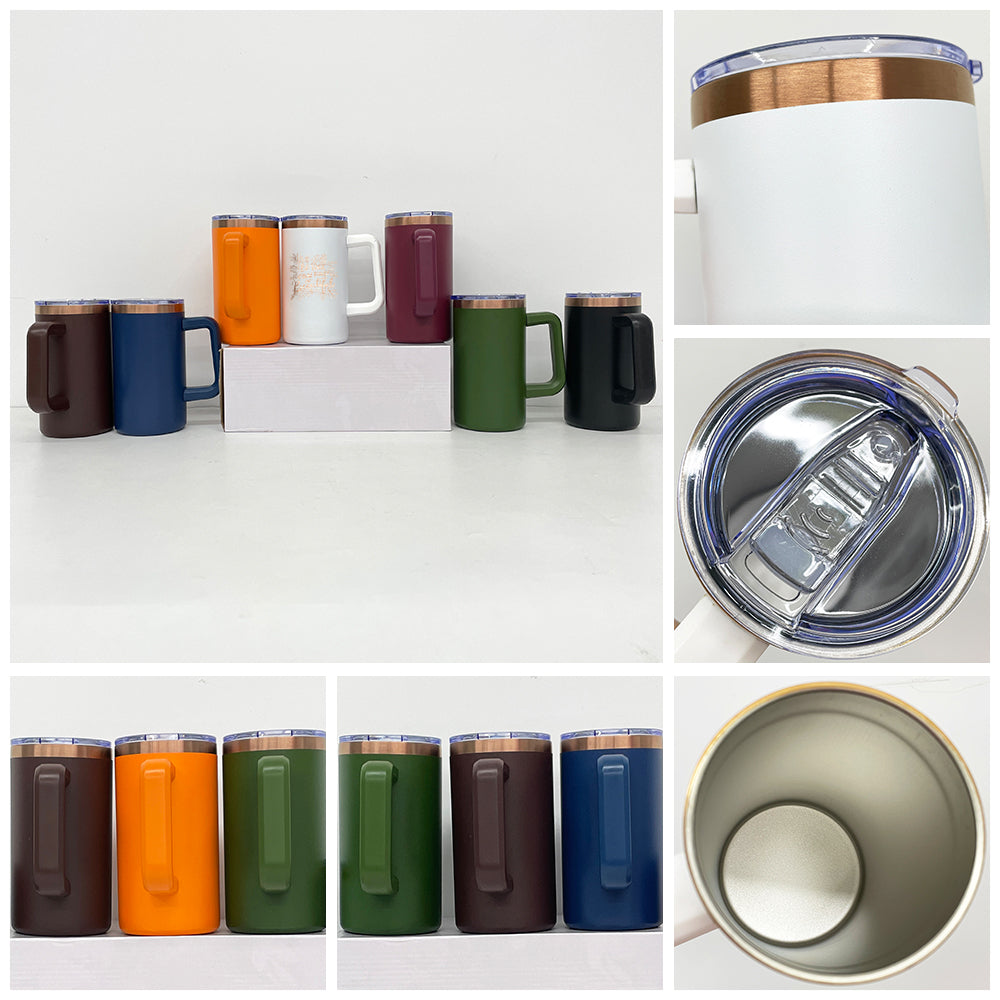 20oz Chubby Rainbow Copper Plated Underneath Car Tumbler Mug with Removable Handle For Laser-CNLCA