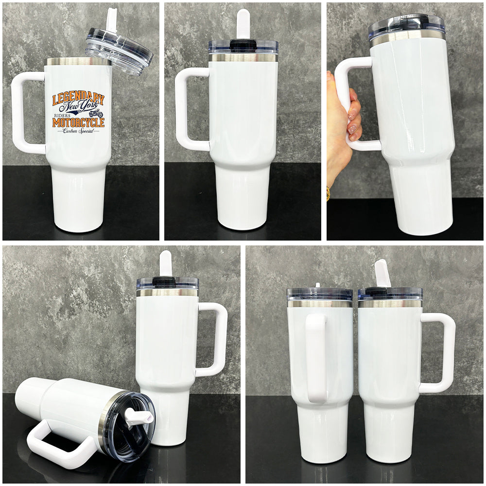 40oz Protour Blank Sublimation Flip Straw Macaroon Quencher Tumbler-CNLCA