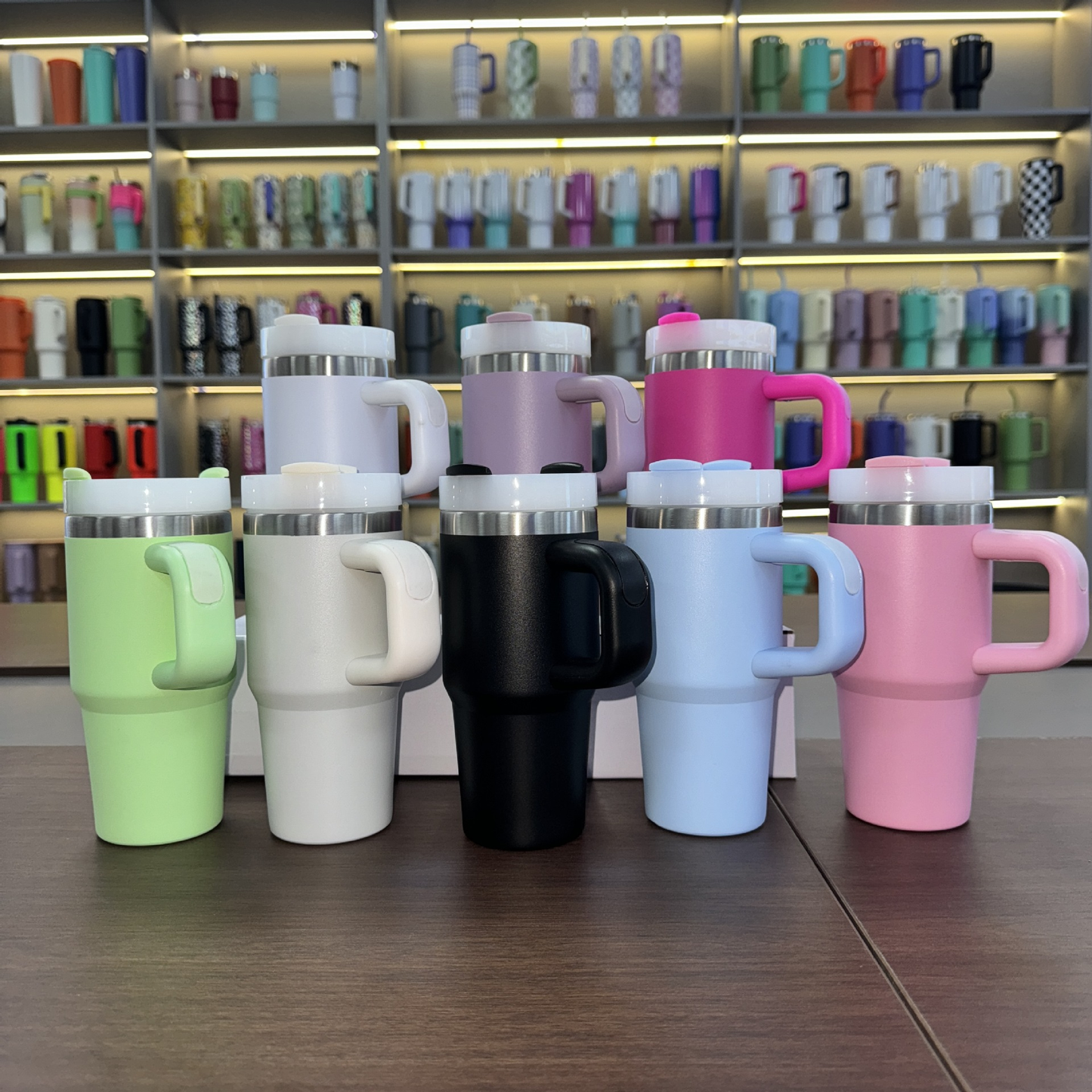14oz Kids Baby Macaron Colored Powder Coated Handle Tumbler for Laser -CNLCA