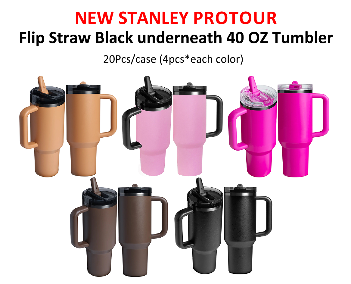 40oz Protour Black/Copper Plated Underneath Flip Straw Tumbler-CNLCA