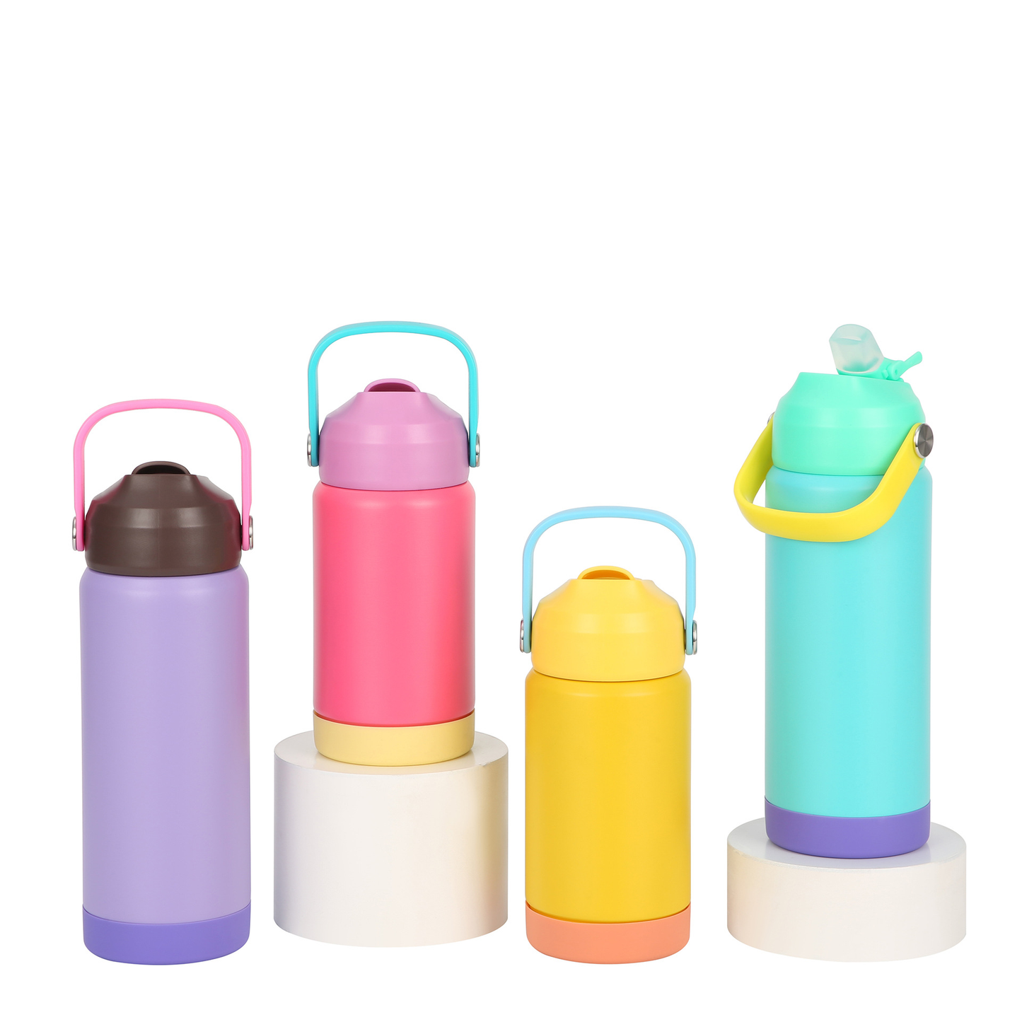 12oz 17oz Powder Coated Flip Straw Lids Tumbler Water Bottle For Laser Engraving-CNLCA