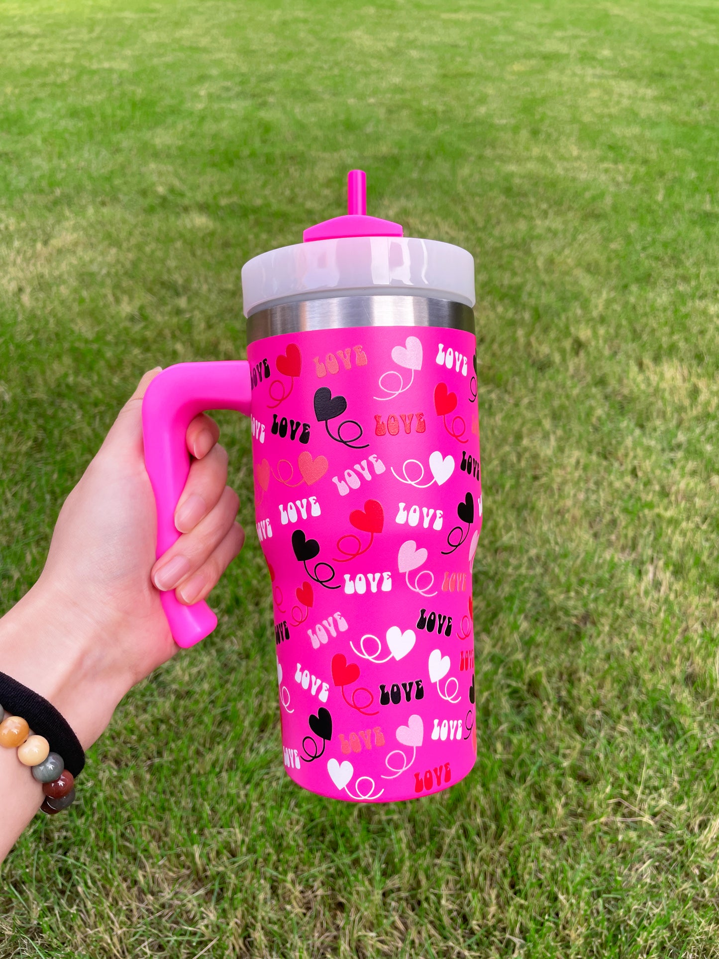 3D Cute Design Printed 20oz H2.0 Kids Tumbler Mug with Handle-CNLCA