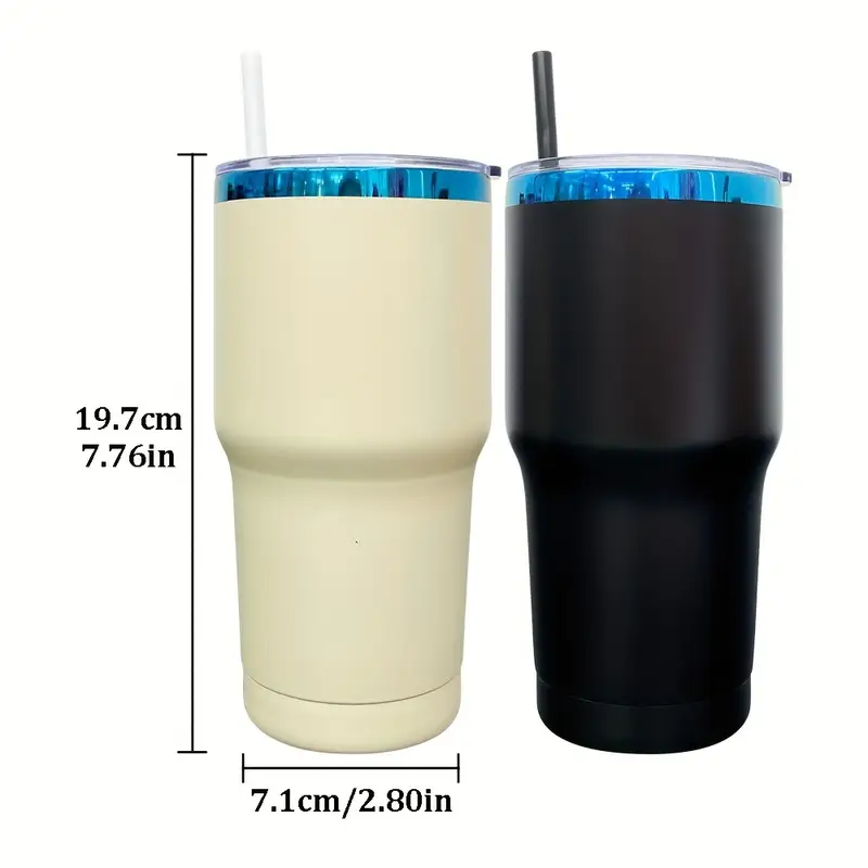 20oz 30oz Blue Underneath Powder Coated Car Tumbler For Laser Engraving-CNLCA