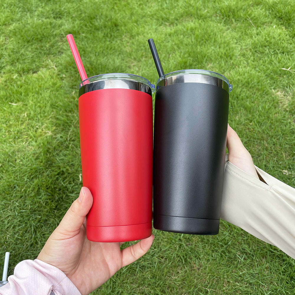 🖤🖤20oz Powder Coated Black Plated Underneath Tumbler Mug For Laser Engraving-CNLCA