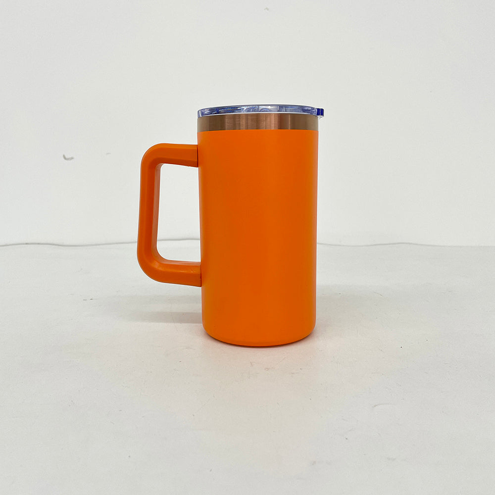 20oz Chubby Rainbow Copper Plated Underneath Car Tumbler Mug with Removable Handle For Laser-CNLCA