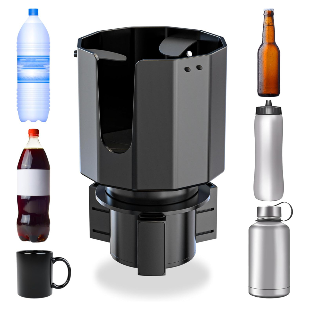 Car Cup Holder Expander Adapter (Adjustable) - Fits Yeti, Nalgene Large 32/40 oz Bottles & Big Drinks-CNLCA