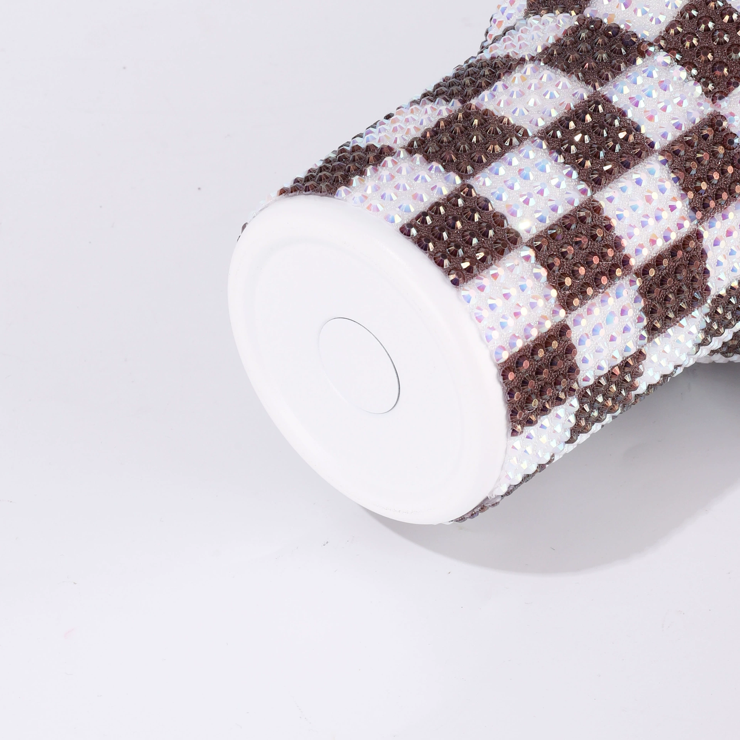 40oz Checkerboard Rhinestone Bling Quencher Tumbler-CNLCA