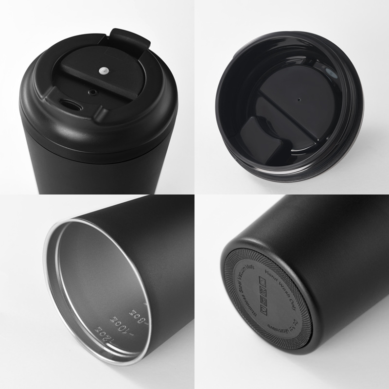 12oz 360ml Stainless Steel Graduated Coffee Tumbler Milk Cup for Men and Women-CNLCA