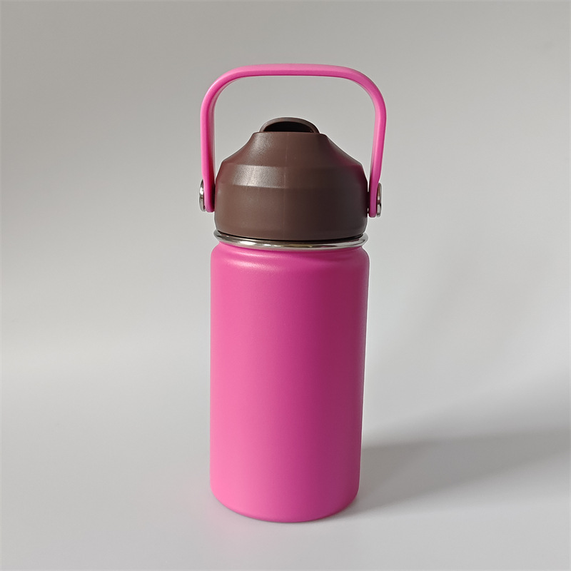 12oz Powder Coated Flip Straw Lids Tumbler Bottle For Laser Engraving-CNLCA