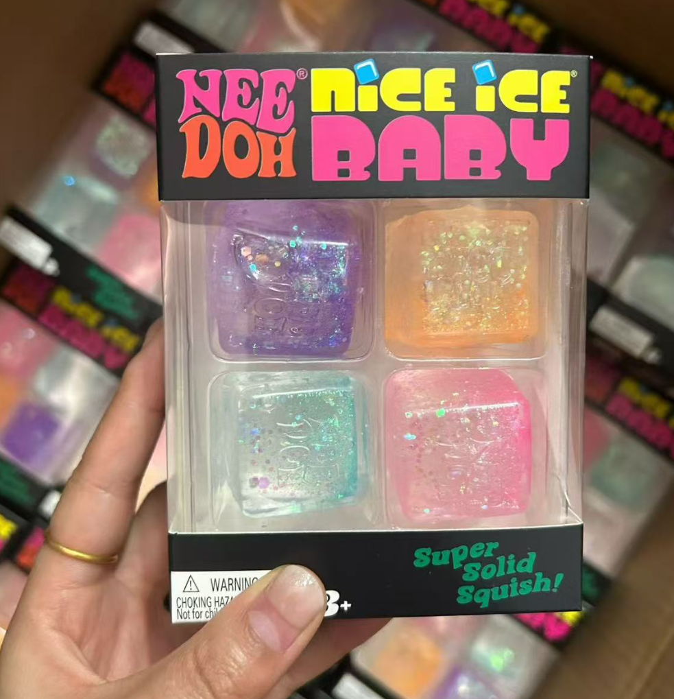 NeeDoh Style Glitter Mini Baby Nice Ice Cube Squishy Squeeze Toy Sets Maltose Filled Slow Rising Stress Relief Fidget Toy-CNLCA
