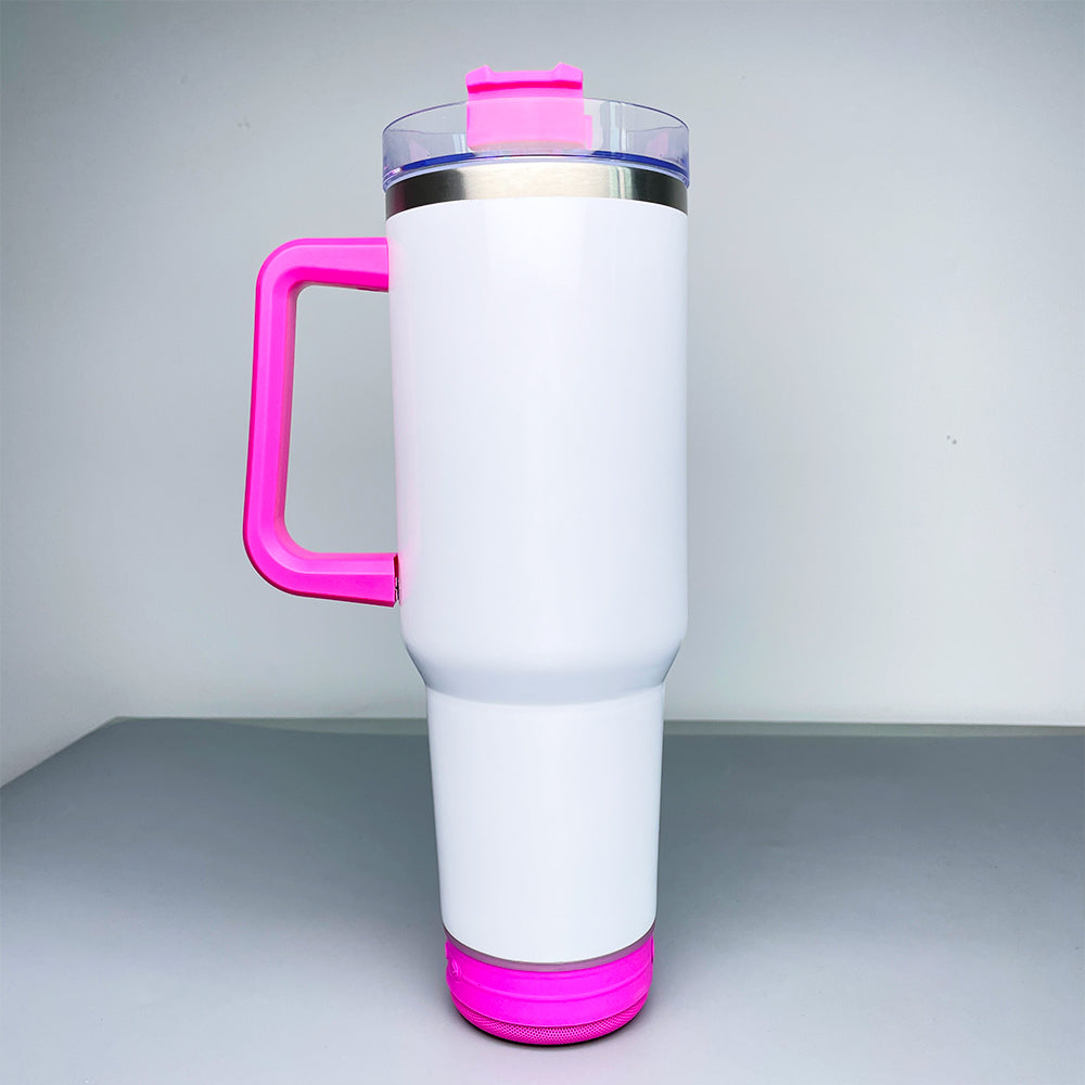 Mix Color 40oz Stainless Steel Sublimation Blanks /Powder Coated Music Player Bluetooth Speaker Tumbler 20pcs-USLCA