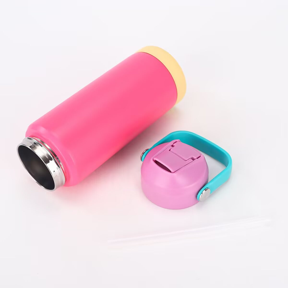 12oz 17oz Powder Coated Flip Straw Lids Tumbler Water Bottle For Laser Engraving-CNLCA