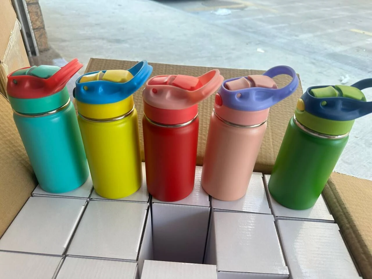 12oz Powder Coated Kids Tumblers Water Bottle for Laser Engraving-CNLCA