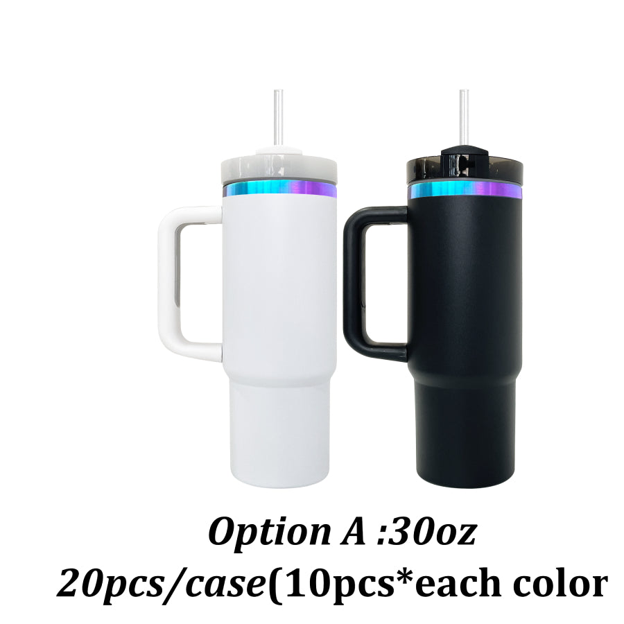 30oz Blue Purple Plated Underneath Powder Coated Chroma Tumbler For Laser Engrave -CNLCA