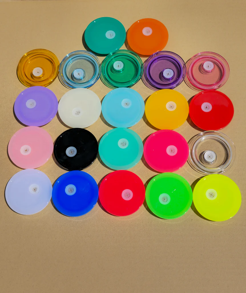 Pick Colors Plastic Acrylic Lids for 16oz Glass Can-USLCA