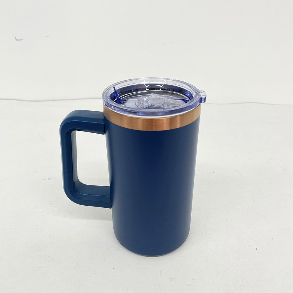 20oz Chubby Rainbow Copper Plated Underneath Car Tumbler Mug with Removable Handle For Laser-CNLCA