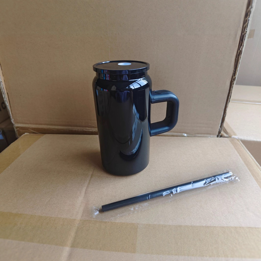 16oz Blue Pink White Black Colors Stainless Steel Tumbler with Handle-CNLCA