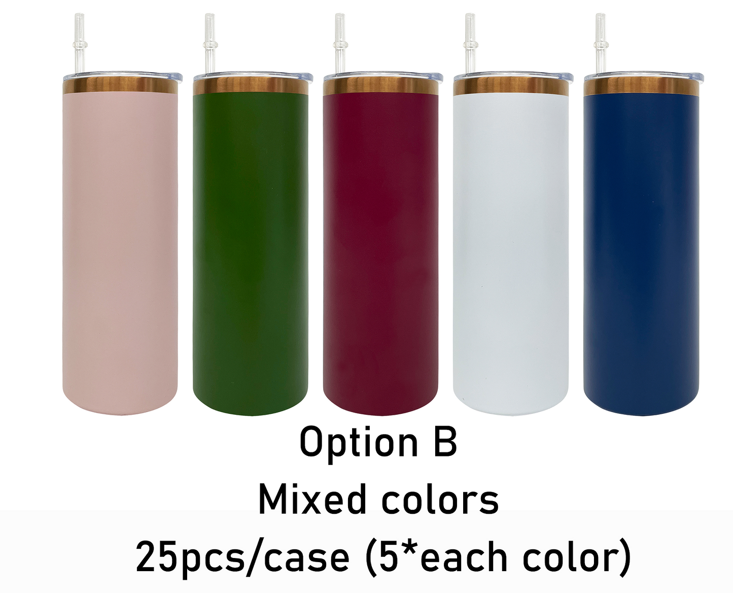 To Canada 20oz Powder Coated Copper Plated Skinny Straight Tumbler For Laser-LCA