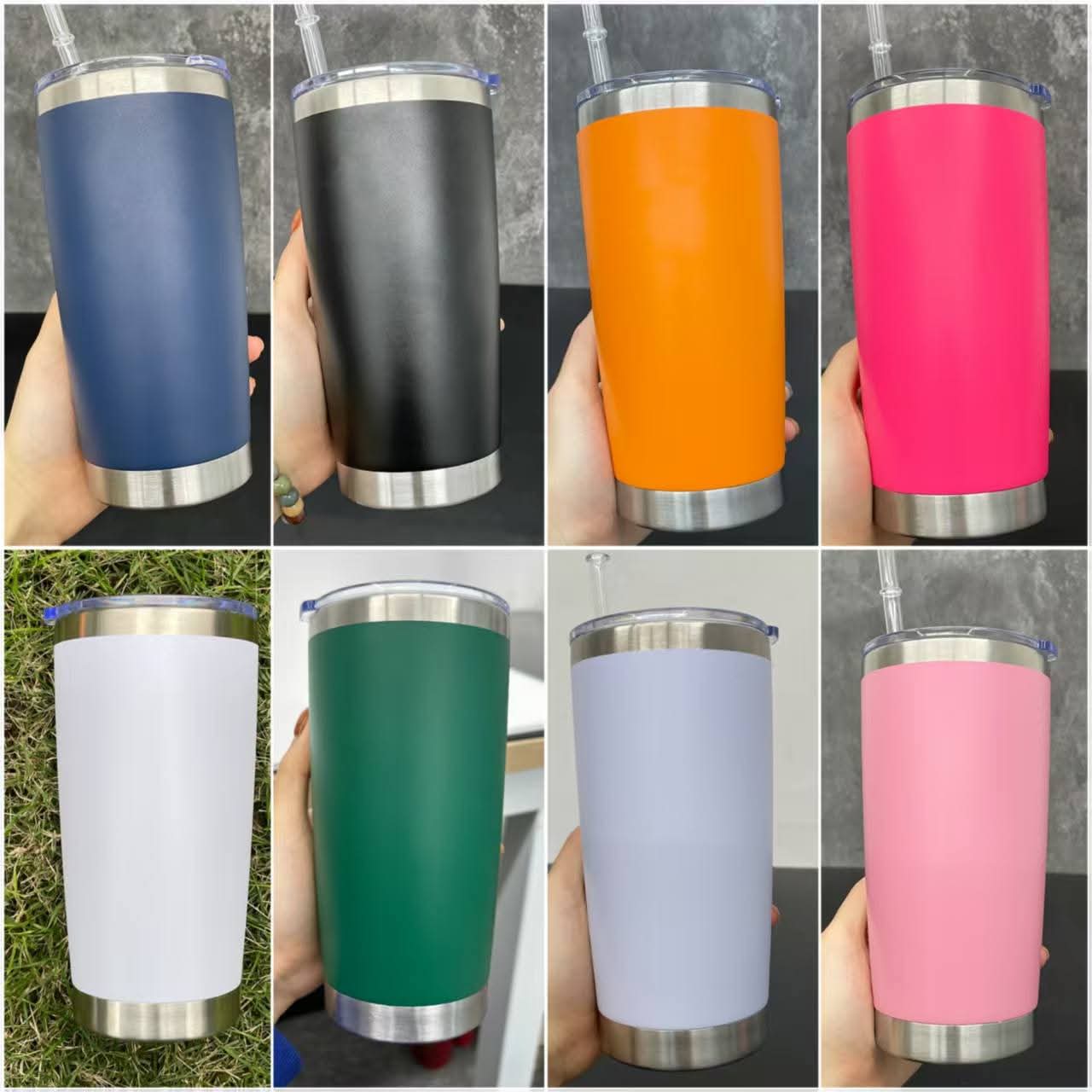 20oz Powder Coated Yeti Style Car Tumbler Coffee Mugs with Regular Base-CNLCA