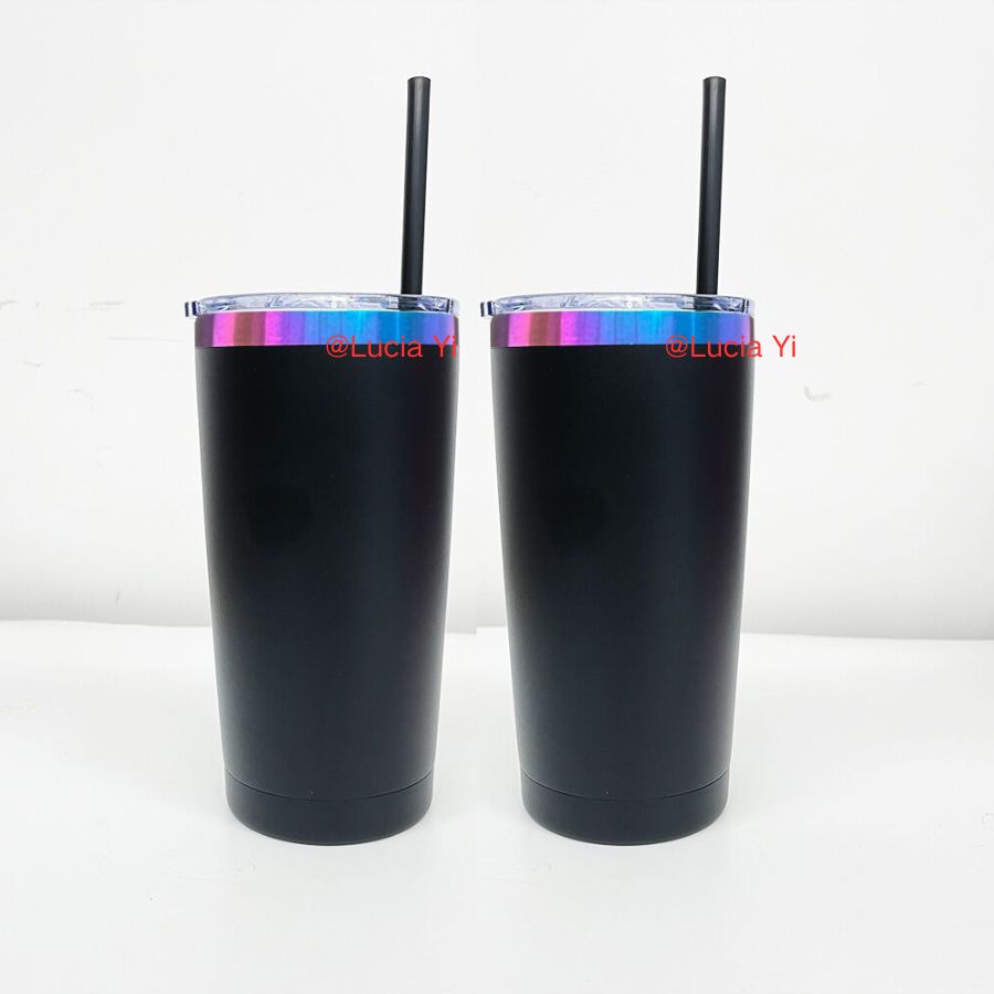 20oz Chroma Blue Purple Underneath Powder Coated Car Tumbler For Laser Engrave-CNLCA