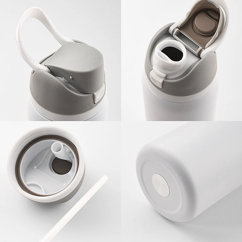 16oz/19oz/24oz/28oz/32oz Flip Straw Lid Insulated Stainless Steel Sports Owala Style Water Bottle for Laser Engraving-CNLCA